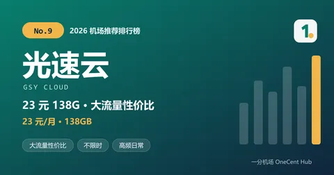光速云：2026 机场推荐排行榜第 9 名